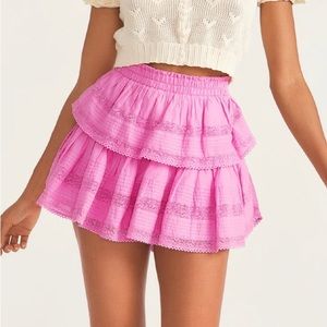 Loveshackfancy ruffle mini skirt perfect condition